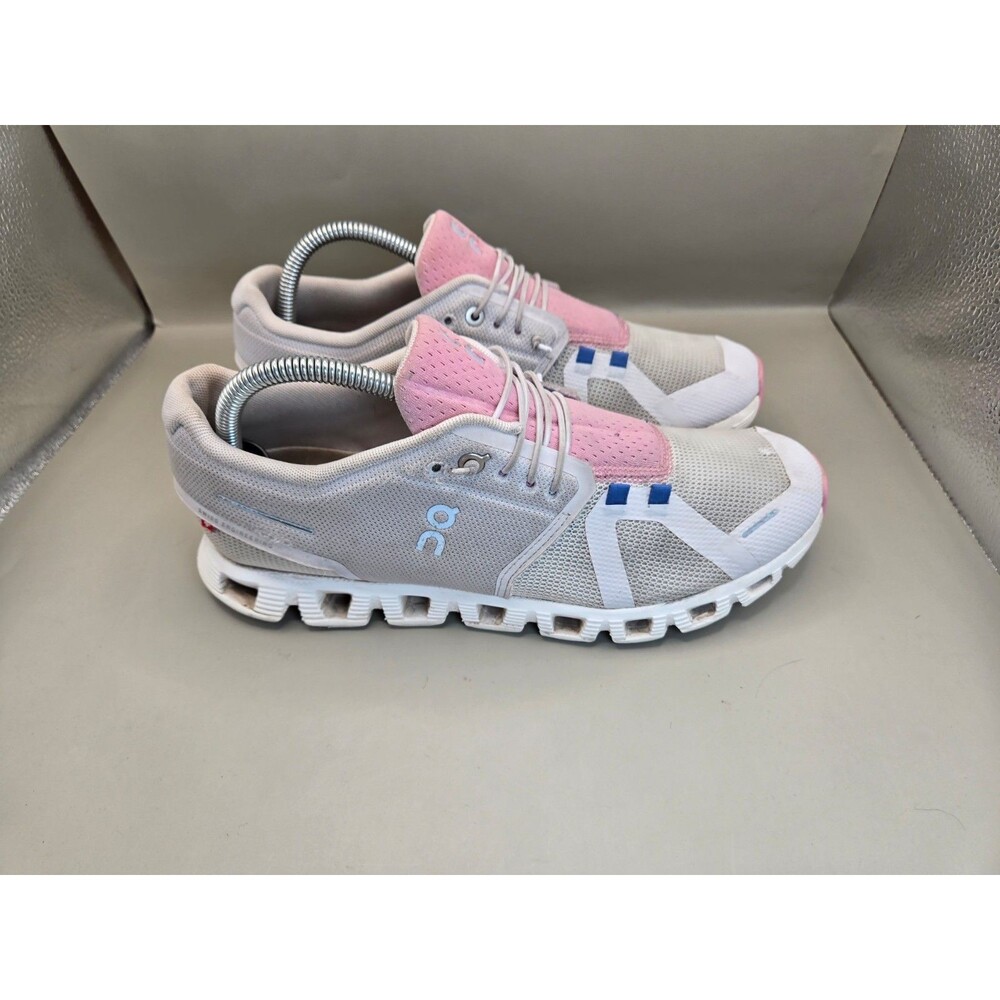 On Cloud 5 Push Shoes Womens 9.5 Ivory Blossom Running Athletic Workout Sneakers